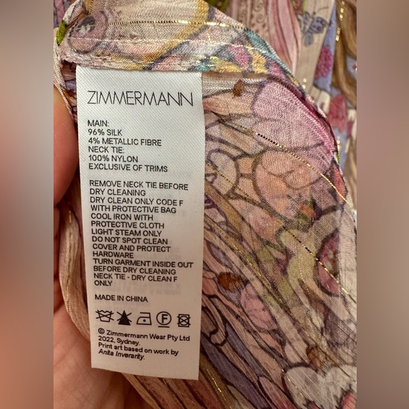 Zimmermann Kaleidoscope Printed Ruffled Top - Size 1 - Picture 14 of 14